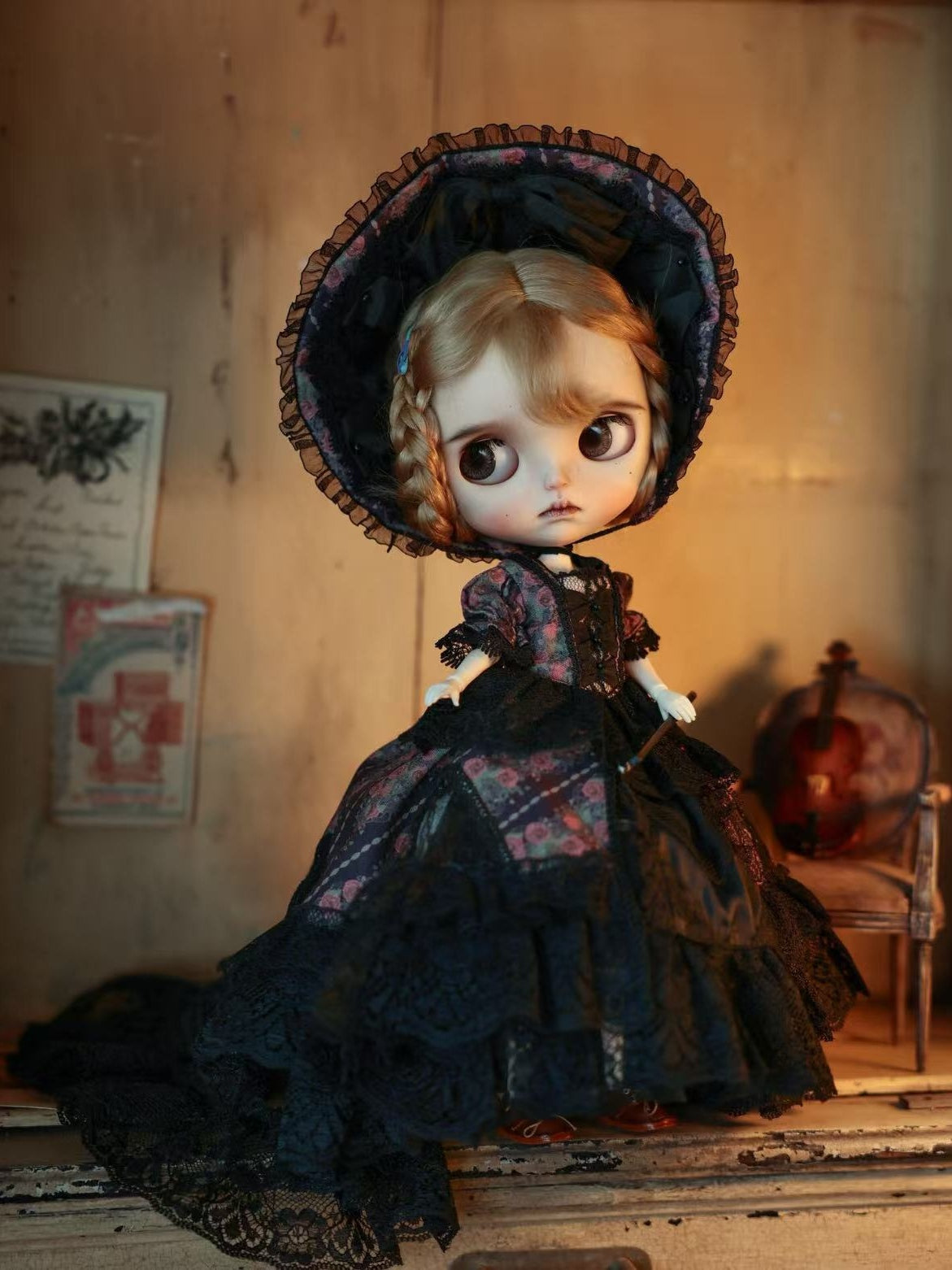 Handmade Outfit for Blythe/Obitsu, Multi-Layered Lace Dress Set