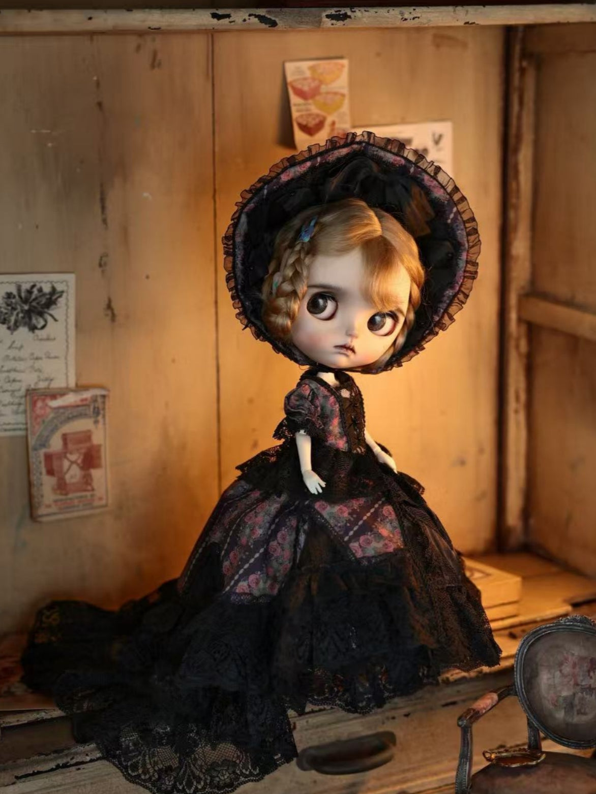 Handmade Outfit for Blythe/Obitsu, Multi-Layered Lace Dress Set