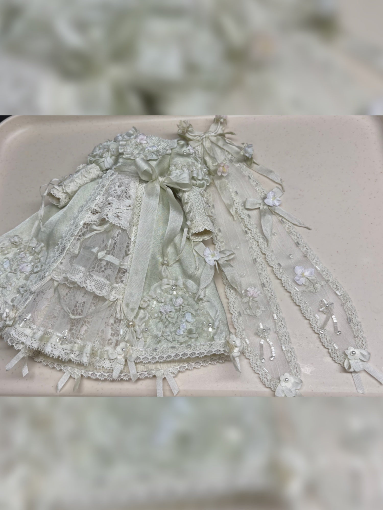 Detailed Rococo Lace Blythe Gown  Detail | ToastDoll