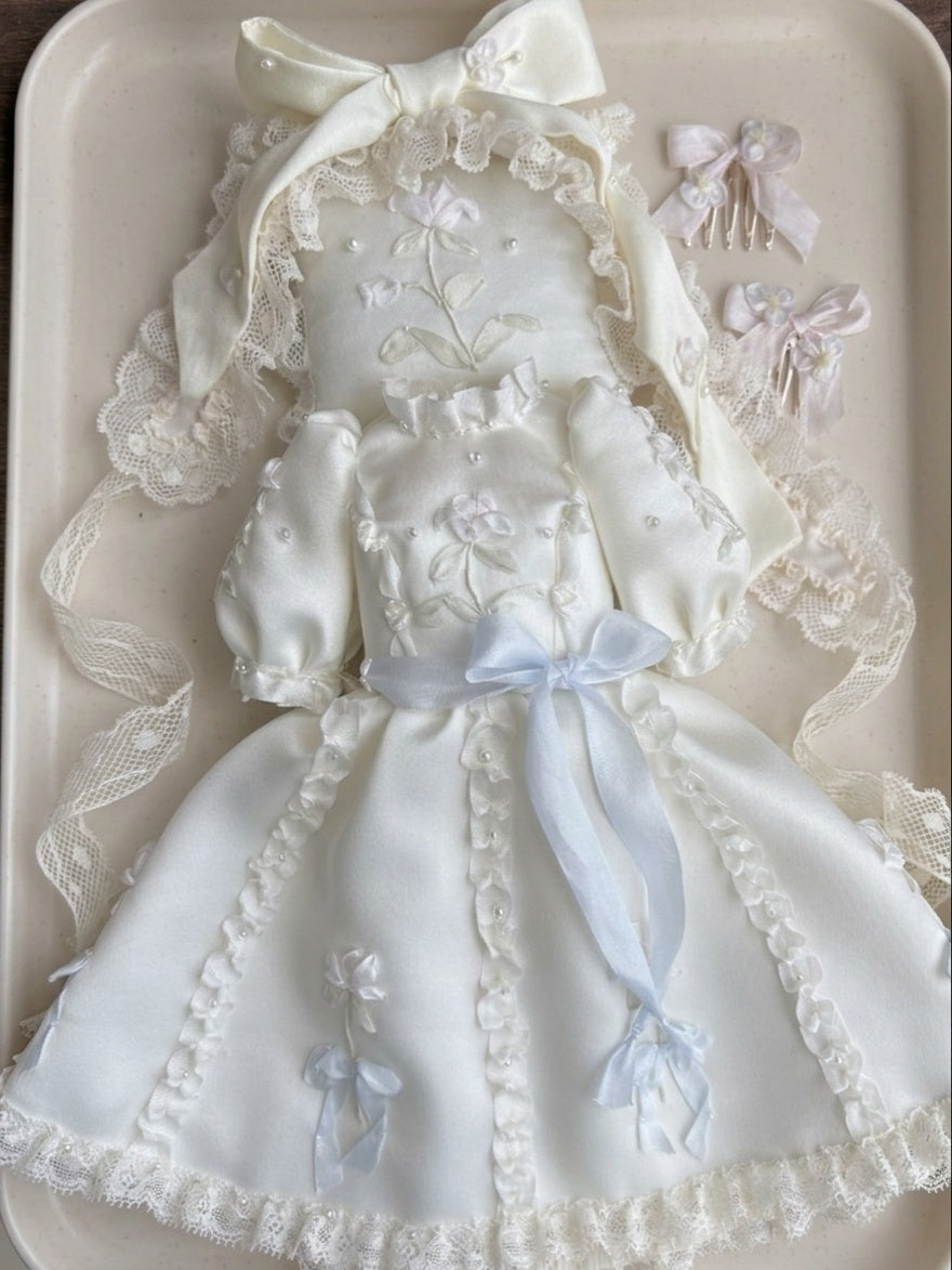 Floral Bow Applique Blythe 1/6 BJD Dress | ToastDoll