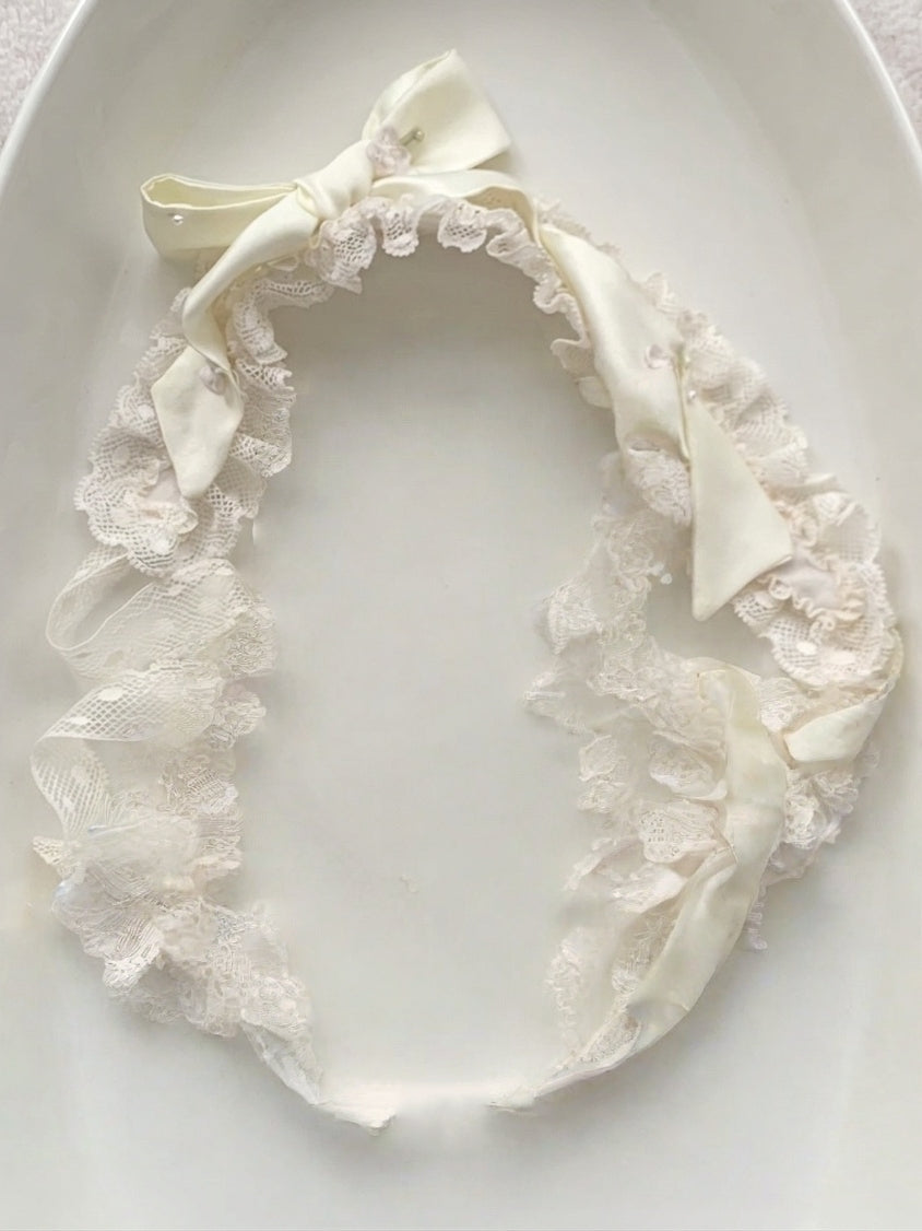 Floral Bow Applique Blythe 1/6 BJD Dress Headband | ToastDoll