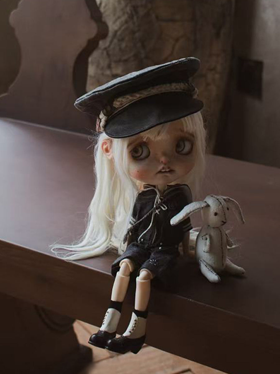 Handmade Outfit for Blythe/Obitsu/Pullip, Dark Sailor Set
