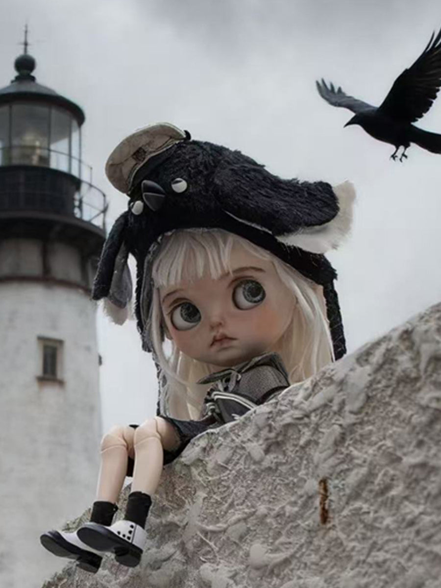 Handmade Outfit for Blythe/Obitsu/Pullip, Dark Sailor Set