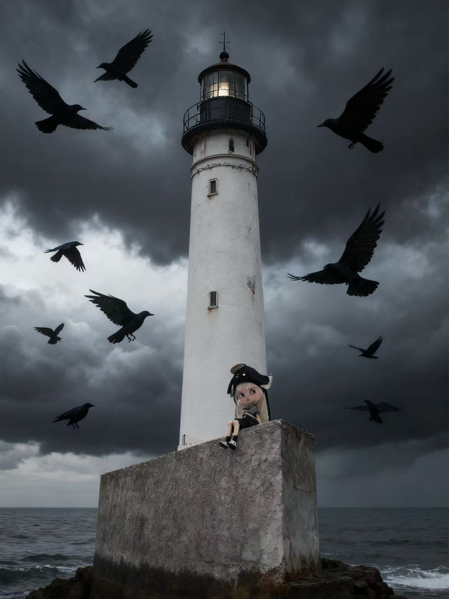 Handmade Outfit for Blythe/Obitsu/Pullip, Dark Sailor Set