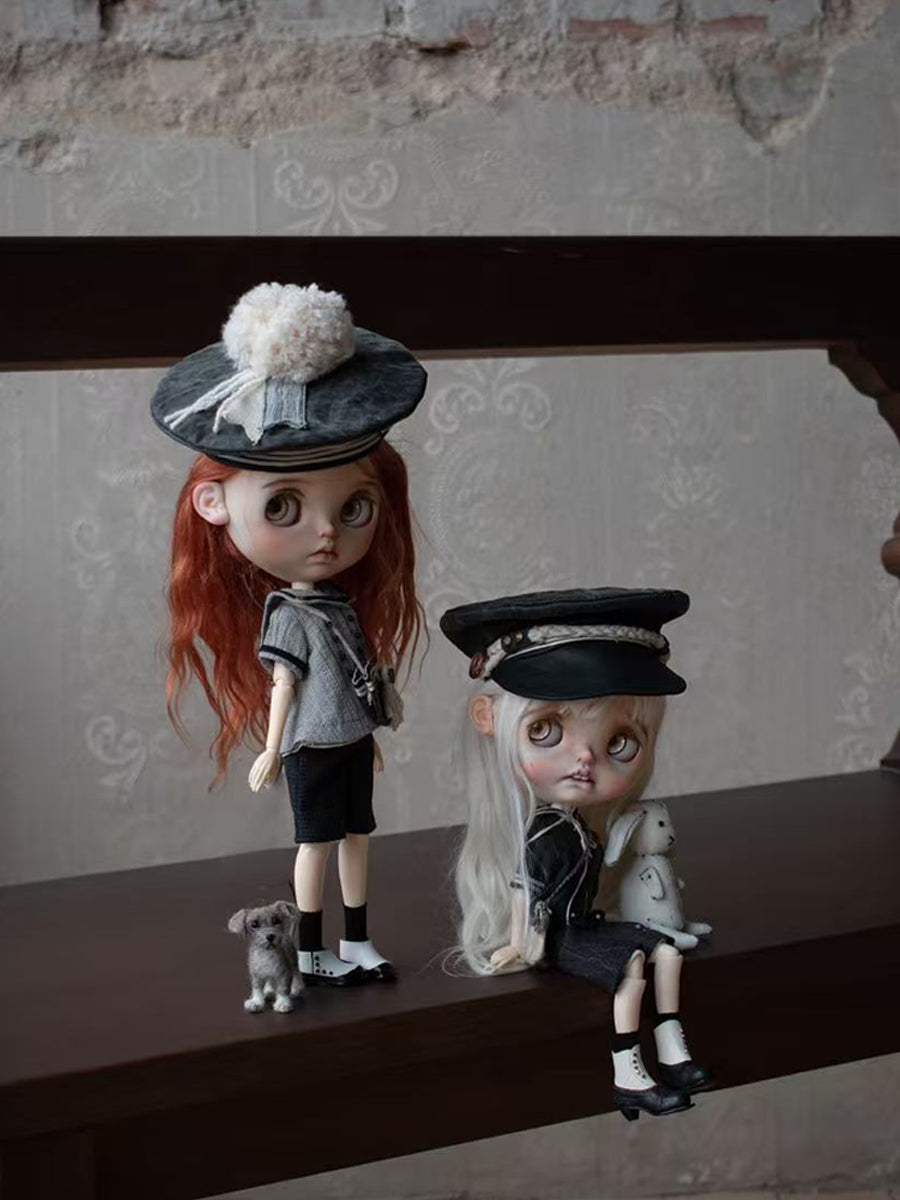 Handmade Outfit for Blythe/Obitsu/Pullip, Dark Sailor Set