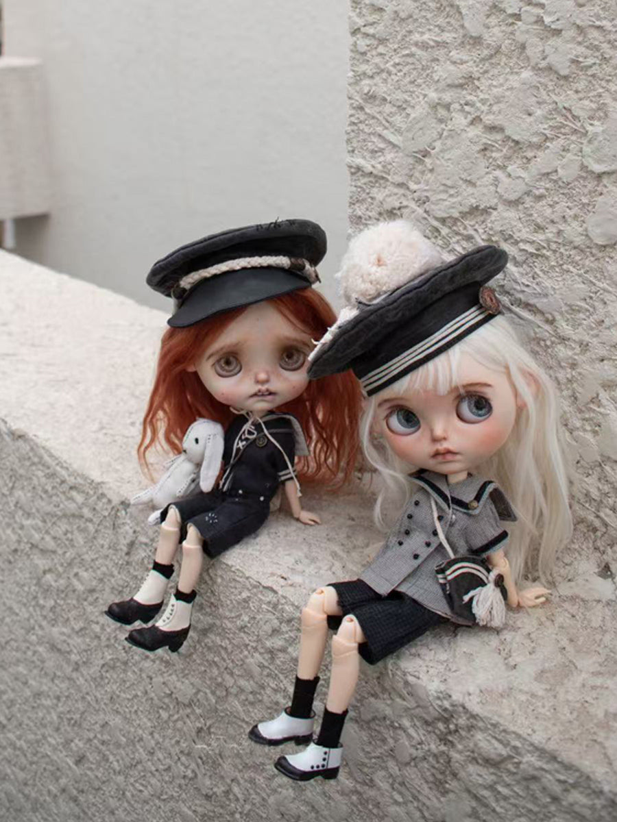 Handmade Outfit for Blythe/Obitsu/Pullip, Dark Sailor Set
