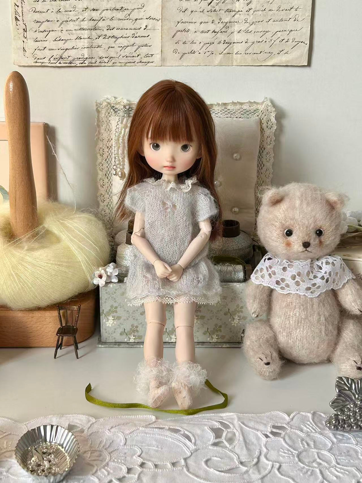 Cutout Butterfly Knit BJD Set - Handmade Doll Clothes - ToastDoll