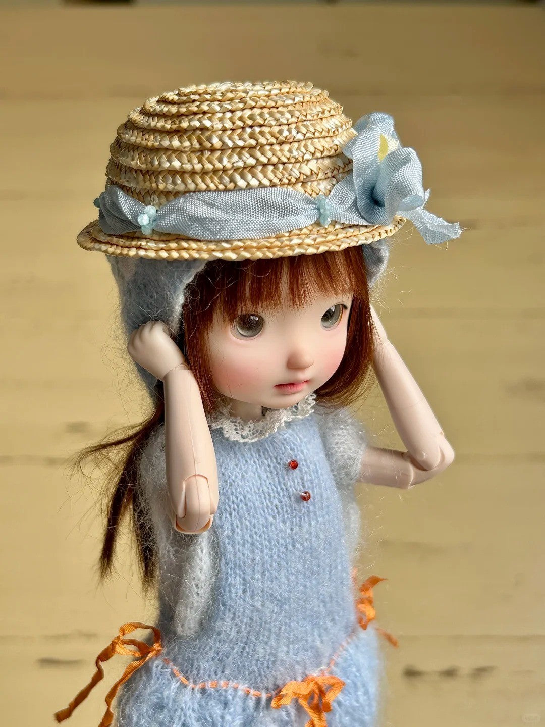 Soft Color Knit BJD Dress Set - Handmade Doll Clothes - ToastDoll