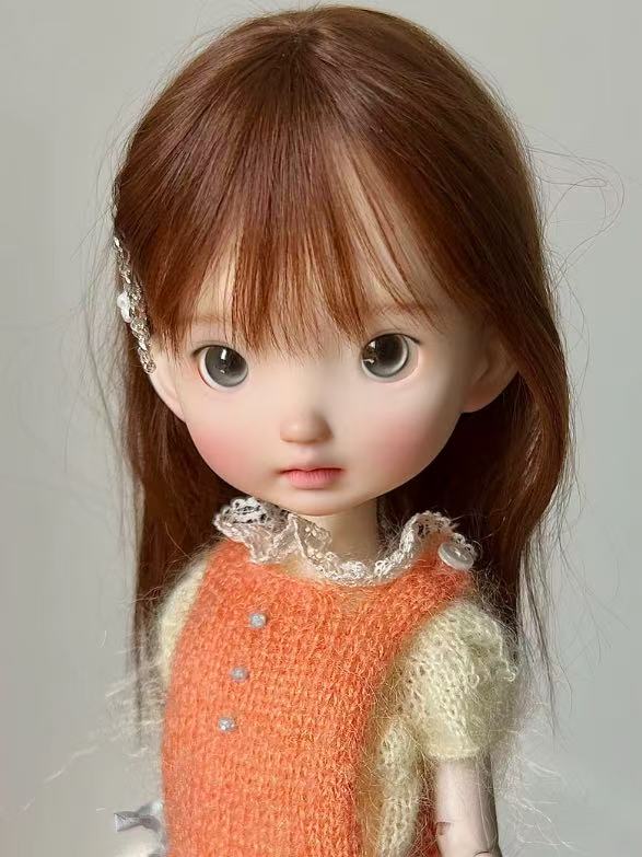 Soft Color Knit BJD Dress Set - Handmade Doll Clothes - ToastDoll