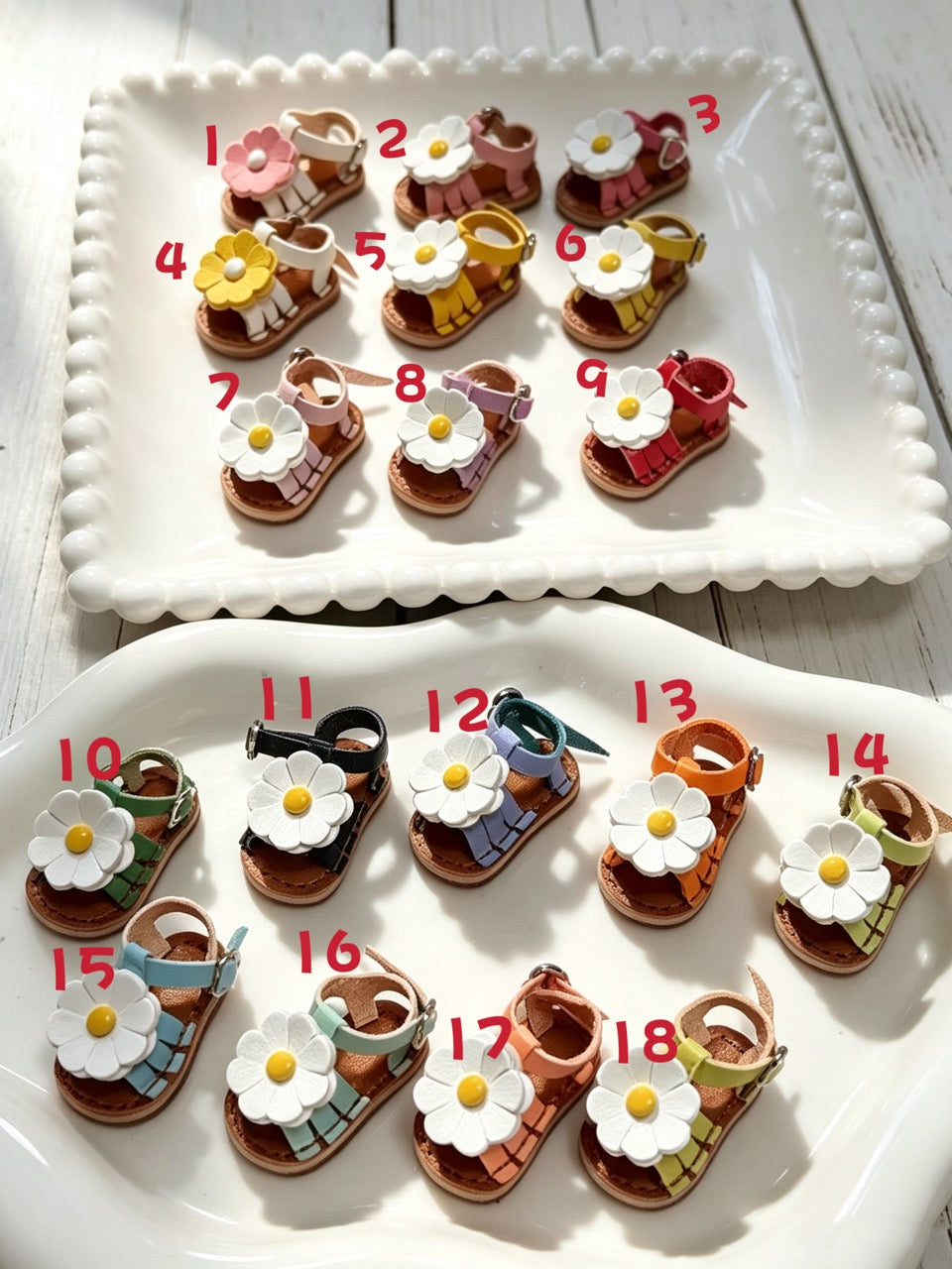 Sweet Flower Blythe Sandals - Handmade Doll Shoes - ToastDoll