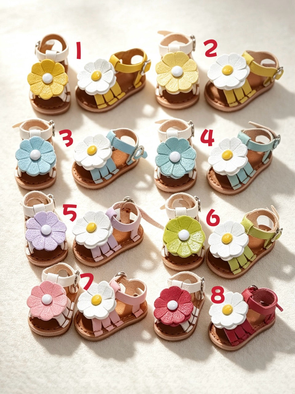 Sweet Flower Blythe Sandals - Handmade Doll Shoes - ToastDoll