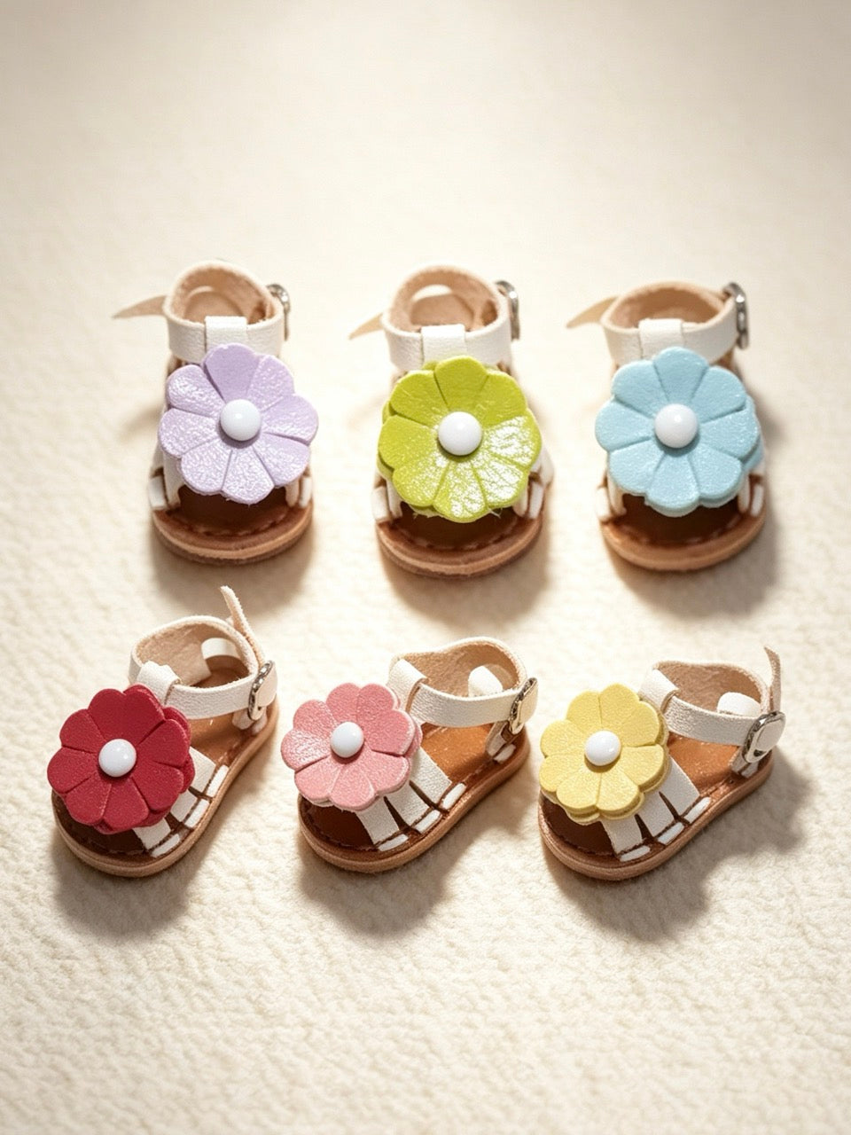 Sweet Flower Blythe Sandals - Handmade Doll Shoes - ToastDoll