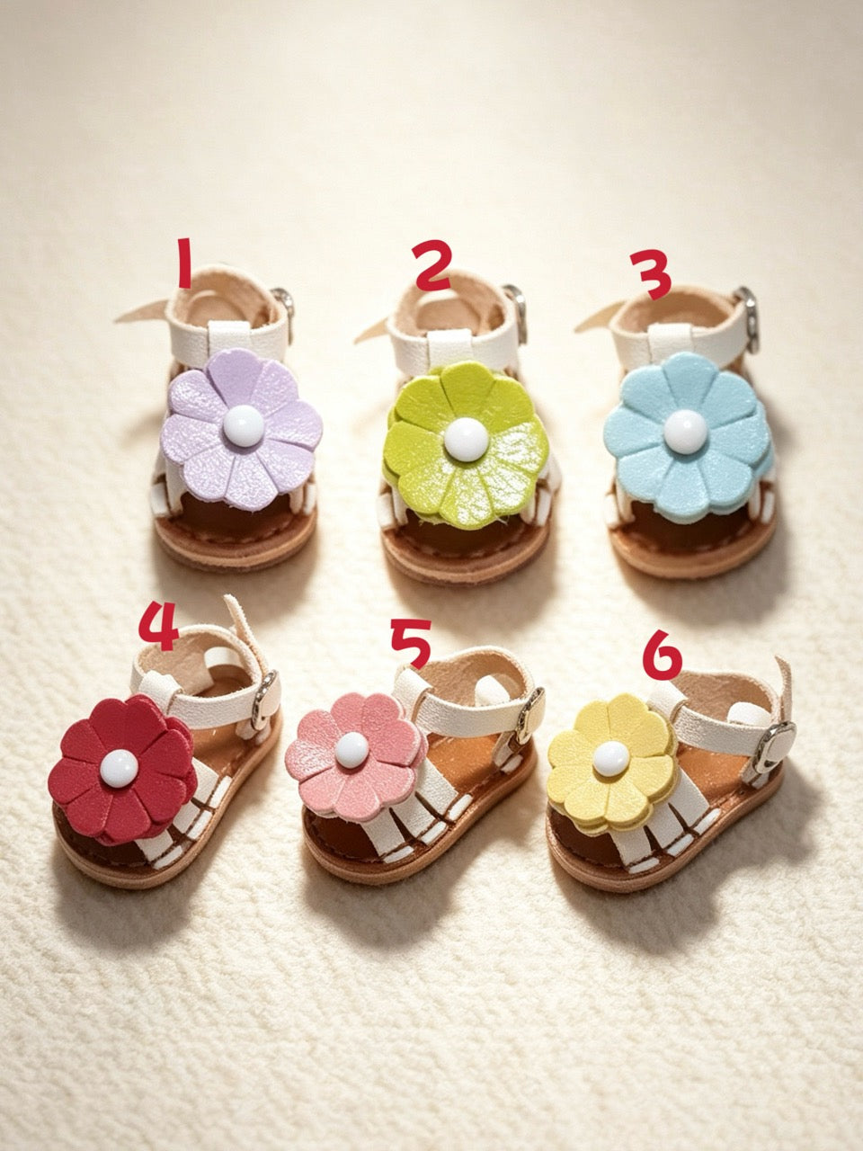 Sweet Flower Blythe Sandals - Handmade Doll Shoes - ToastDoll