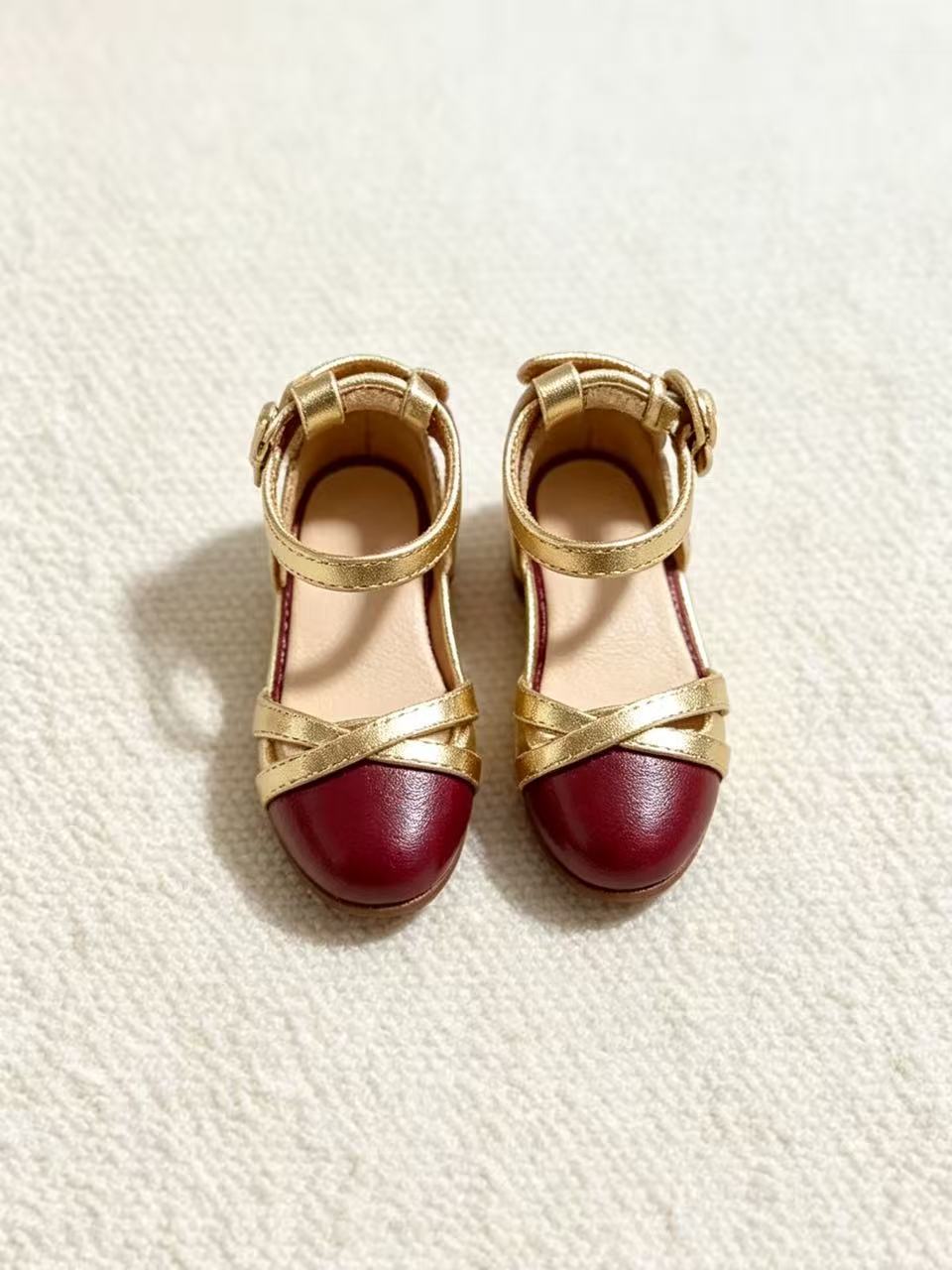 Cross Strap Blythe Flats - Handmade Doll Shoes - ToastDoll