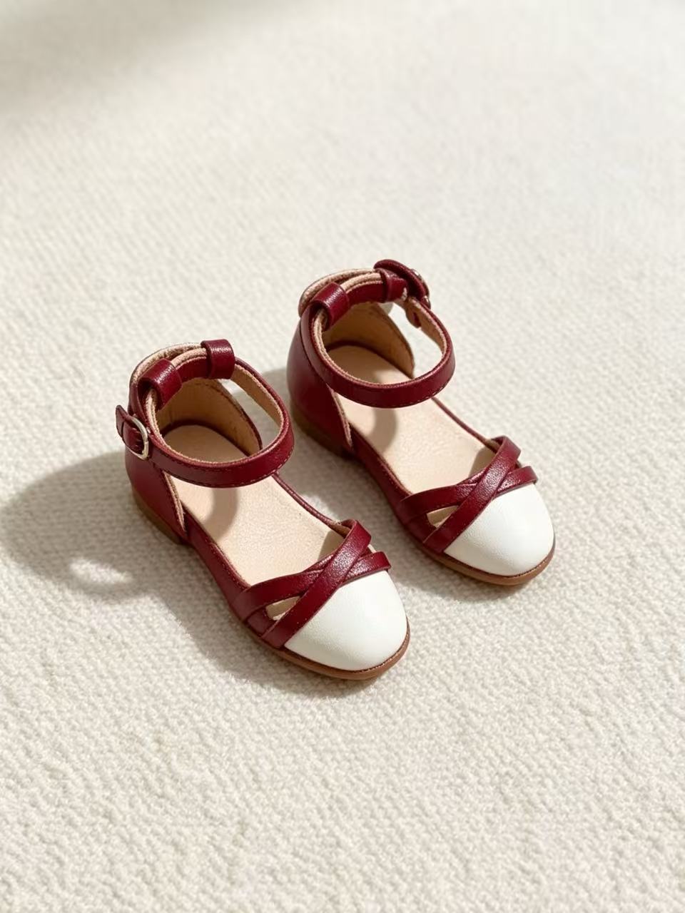 Cross Strap Blythe Flats - Handmade Doll Shoes - ToastDoll