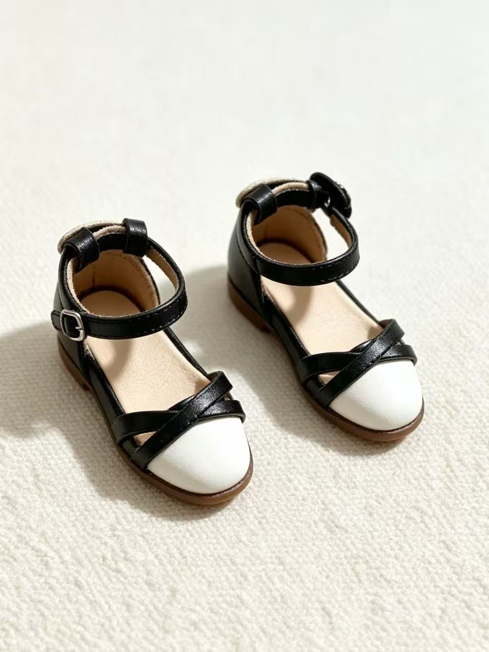 Cross Strap Blythe Flats - Handmade Doll Shoes - ToastDoll