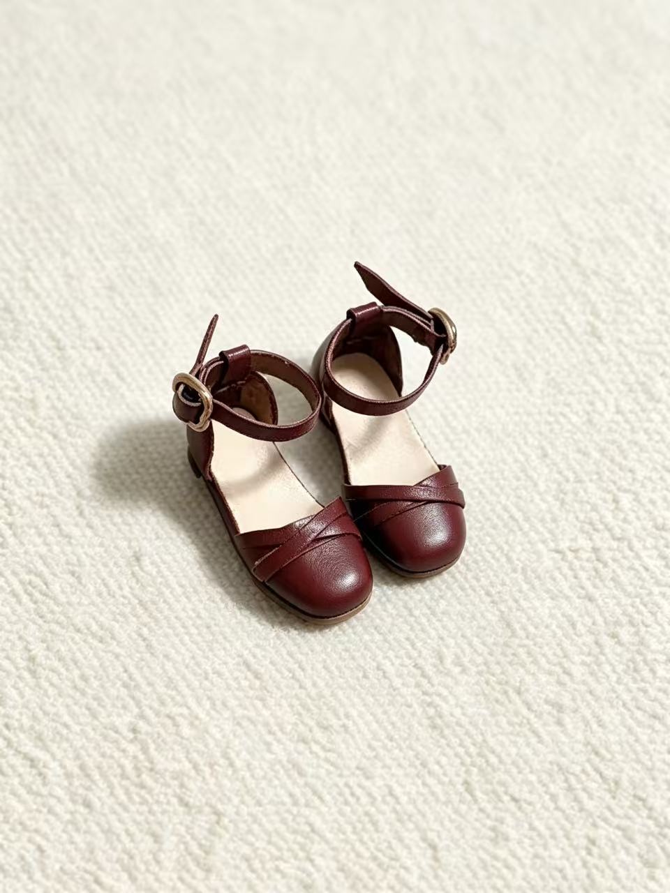 Cross Strap Blythe Flats - Handmade Doll Shoes - ToastDoll