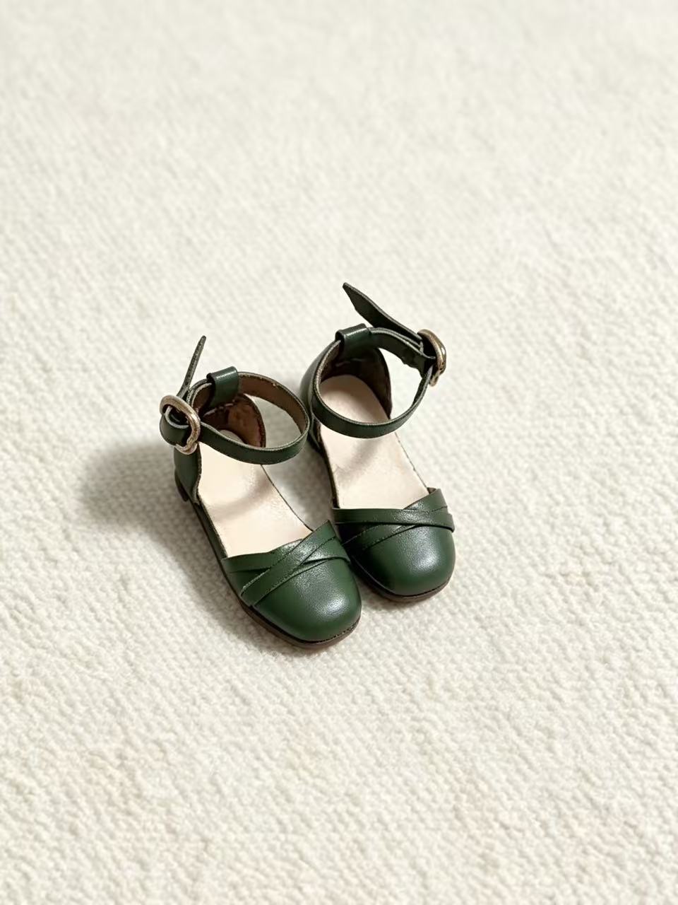 Cross Strap Blythe Flats - Handmade Doll Shoes - ToastDoll