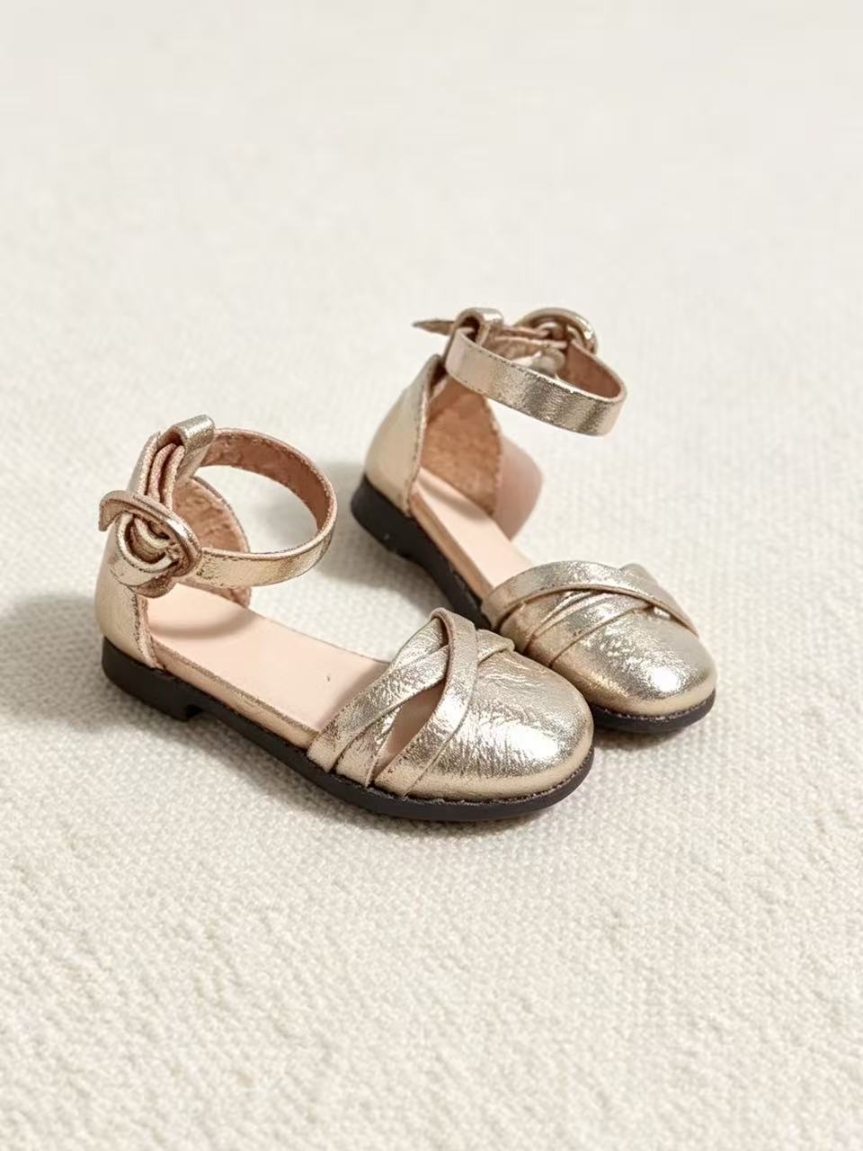 Cross Strap Blythe Flats - Handmade Doll Shoes - ToastDoll