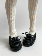 Bow Fringe Leather Blythe Loafers - Handmade Doll Shoes - ToastDoll