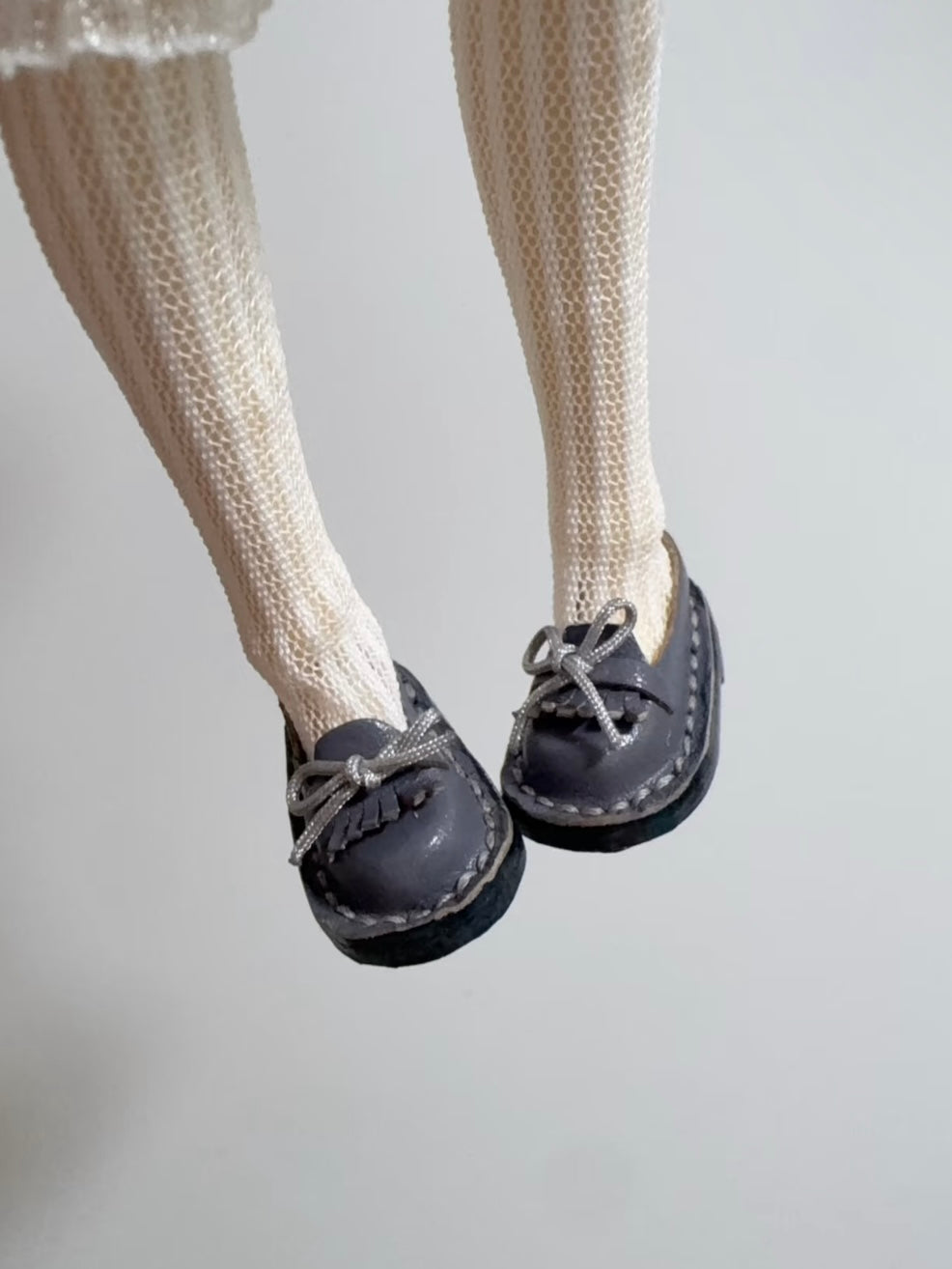 Bow Fringe Leather Blythe Loafers - Handmade Doll Shoes - ToastDoll