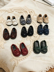 Bow Fringe Leather Blythe Loafers - Handmade Doll Shoes - ToastDoll
