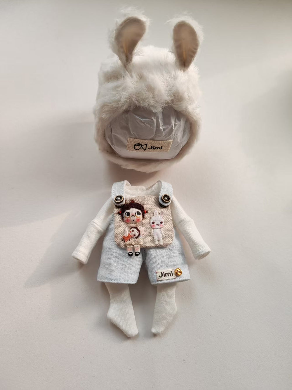 Bunny Cute Bib Overalls OB11 Outfit | ToastDoll