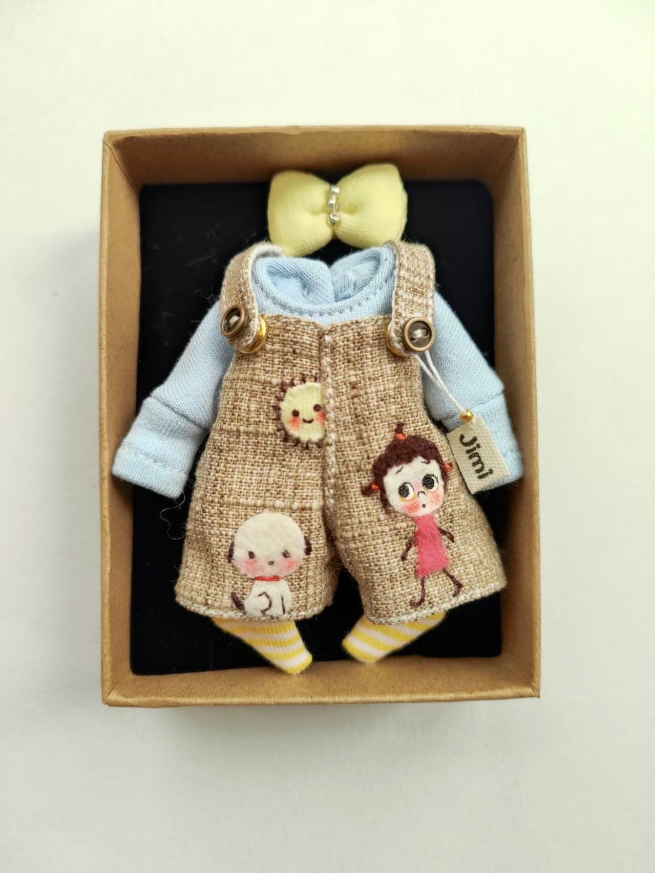 Brown Innocent Overalls OB11 Outfit | ToastDoll