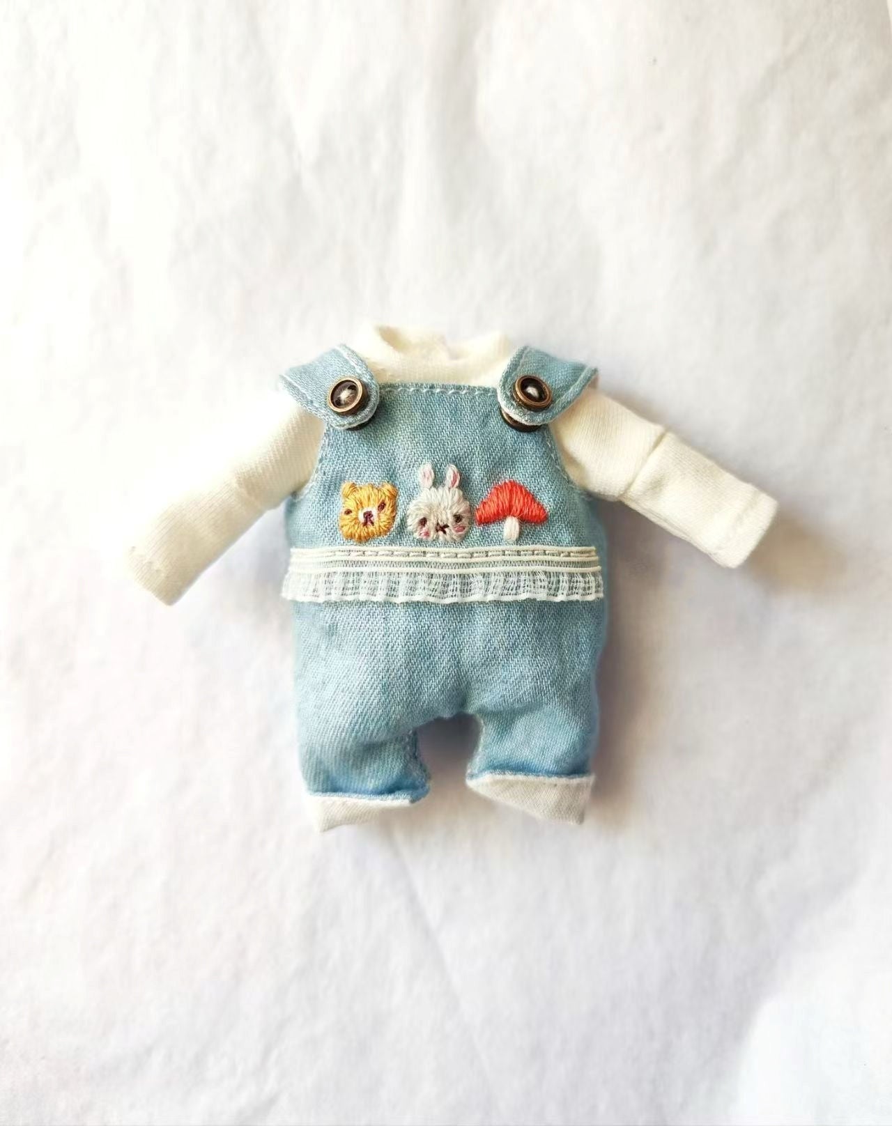 Light Blue Innocent Overalls OB11 Outfit | ToastDoll