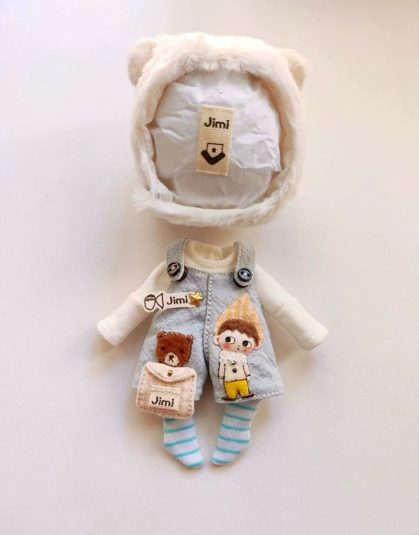 Bear Innocent Overalls OB11 Outfit | ToastDoll