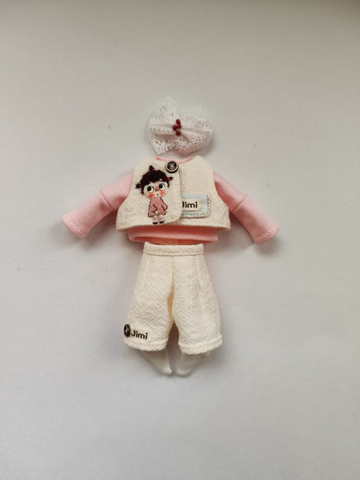 Innocent Vest Pants OB11 Outfit - Handmade Doll Clothes - ToastDoll