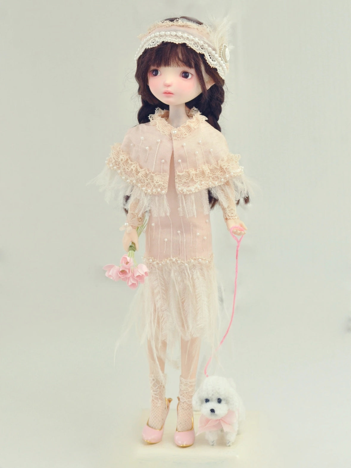 Vintage Flapper 1/6 BJD Dress Full Body View | ToastDoll