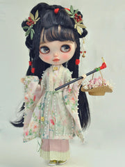 Floral Poet Hanfu Blythe BJD Outfit Standing Pose | ToastDoll
