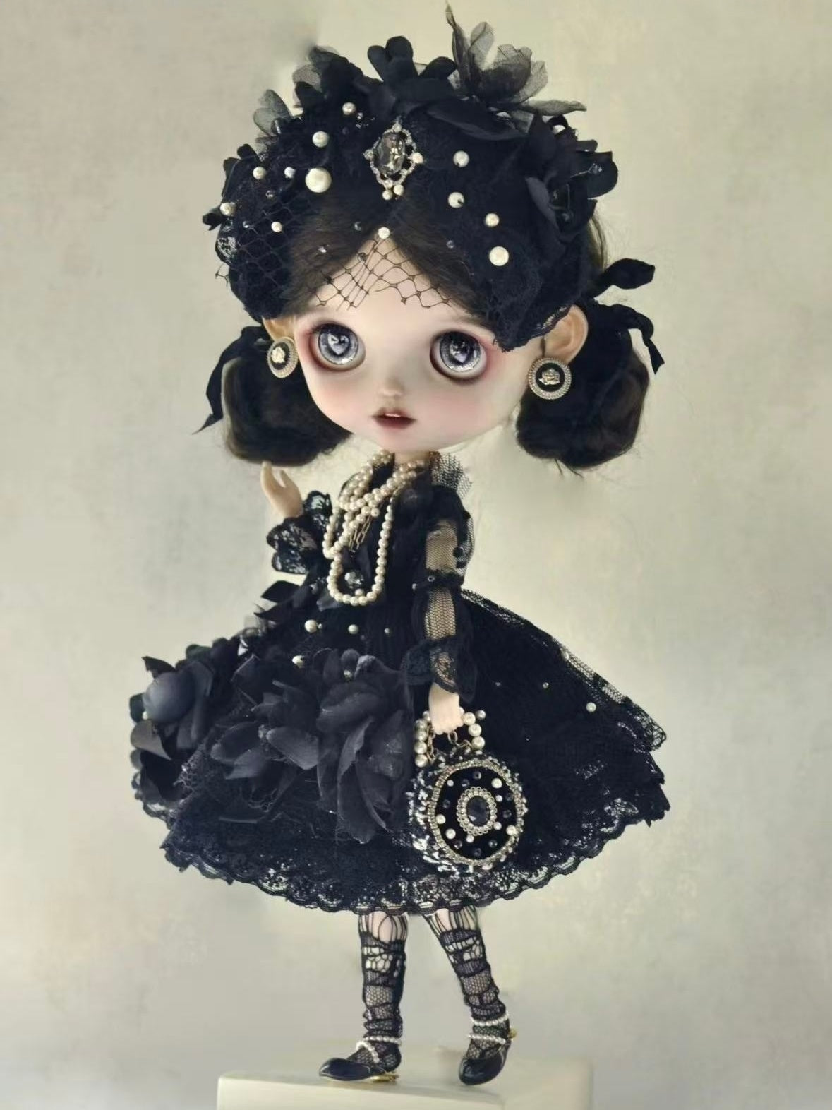 Luxury Elegant Noir Blythe Gown Set | ToastDoll