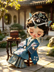 Orchid Elegance Hanfu Blythe Outfit Detail | ToastDoll
