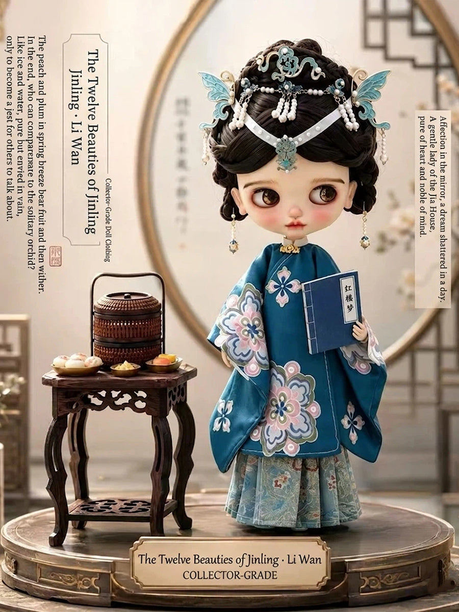Orchid Elegance Hanfu Blythe Outfit - Handmade Doll Clothes - ToastDoll
