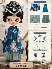 Orchid Elegance Hanfu Blythe Outfit Flat Lay | ToastDoll