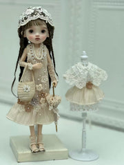 Floral Flapper Blythe 1/6 BJD Dress Front View | ToastDoll