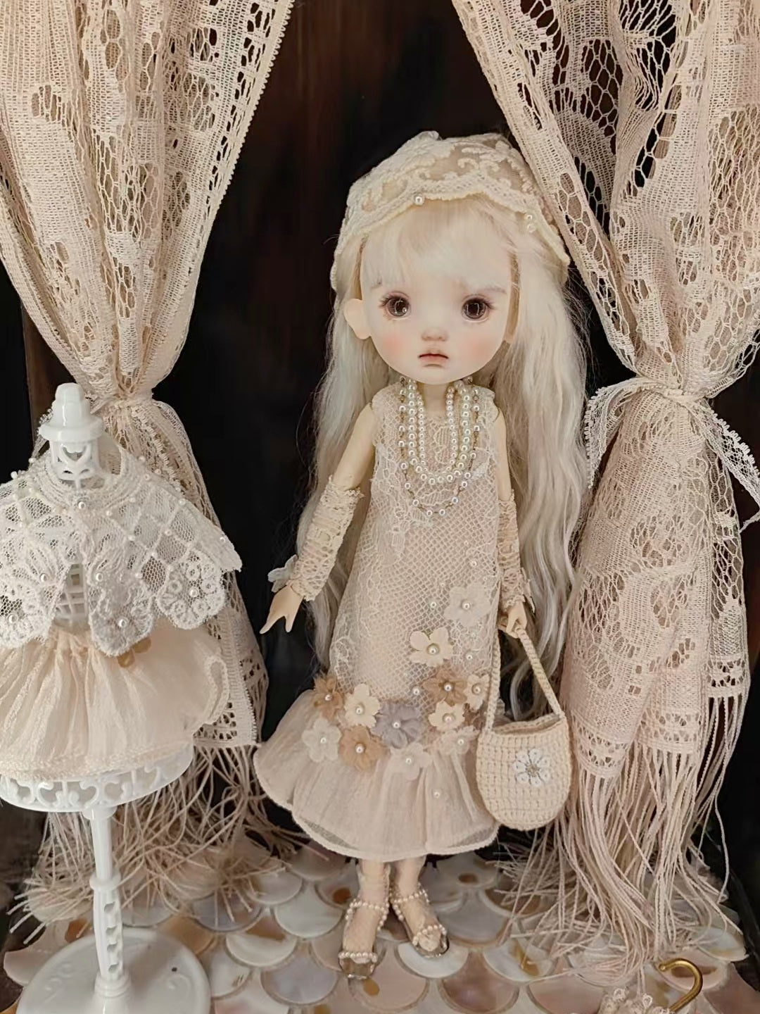 Floral Flapper Blythe 1/6 BJD Dress  Close-up | ToastDoll