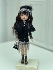 ⁠Noir Flapper Blythe 1/6 BJD Dress | ToastDoll