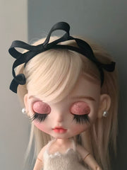 Handmade Blythe/BJD Headband, Black Bow