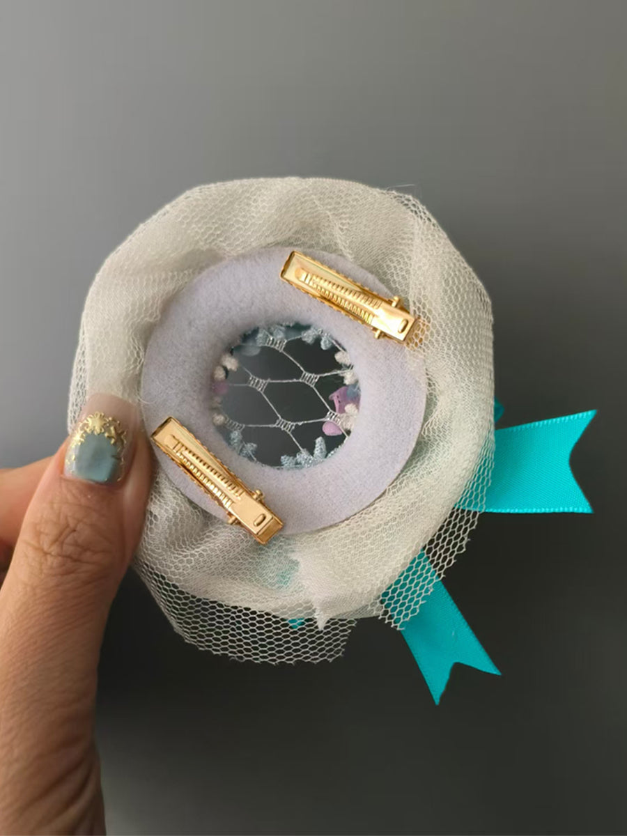 Handmade Blythe/BJD Hair Clips, Floral bowler Hat