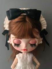 Handmade Blythe/BJD Headband, Black Bow