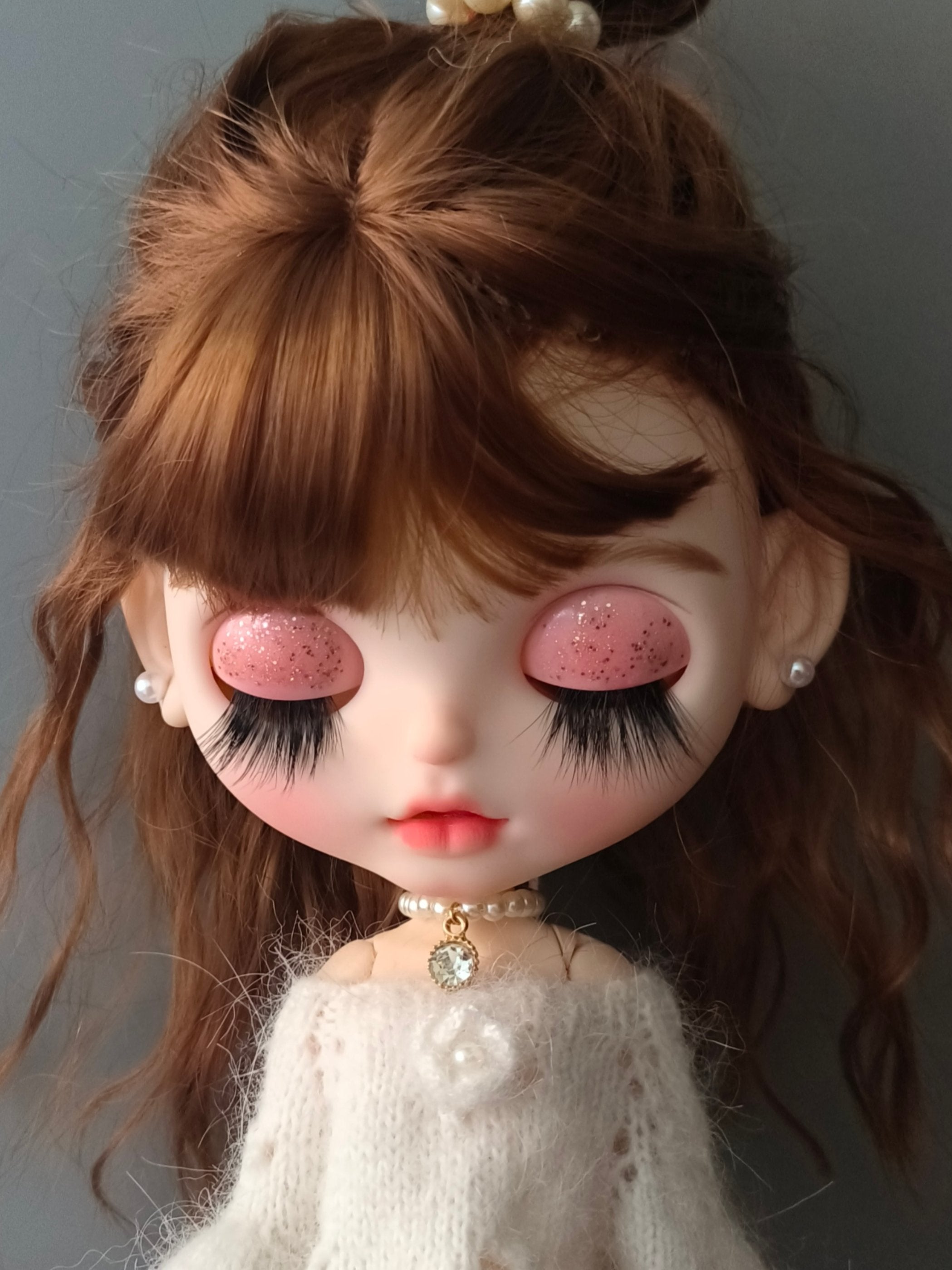 Chic Choker Floral Pearl Necklace - Handmade Doll Charms - ToastDoll