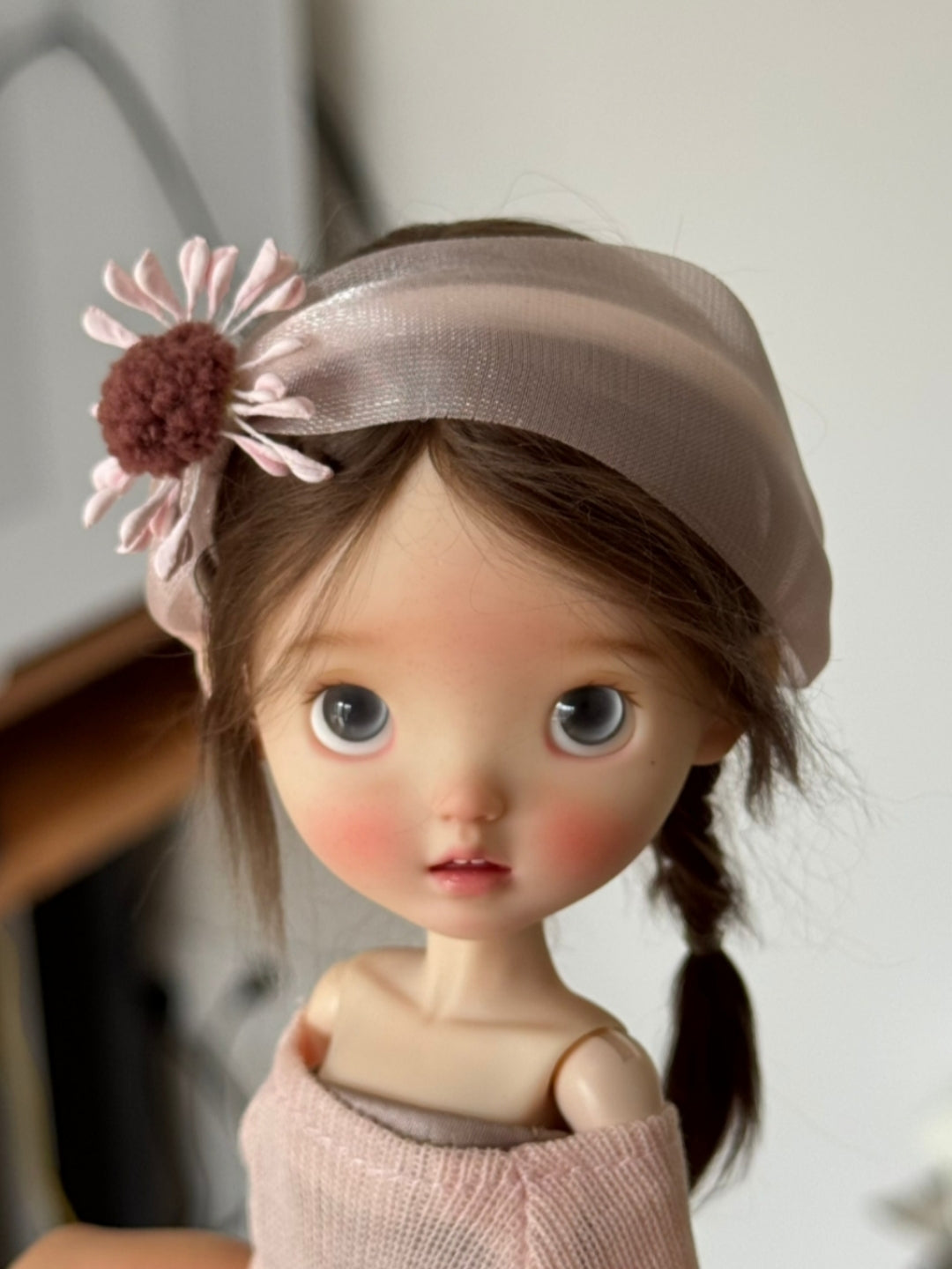 Pink Flower 1/6 BJD Headband | ToastDoll
