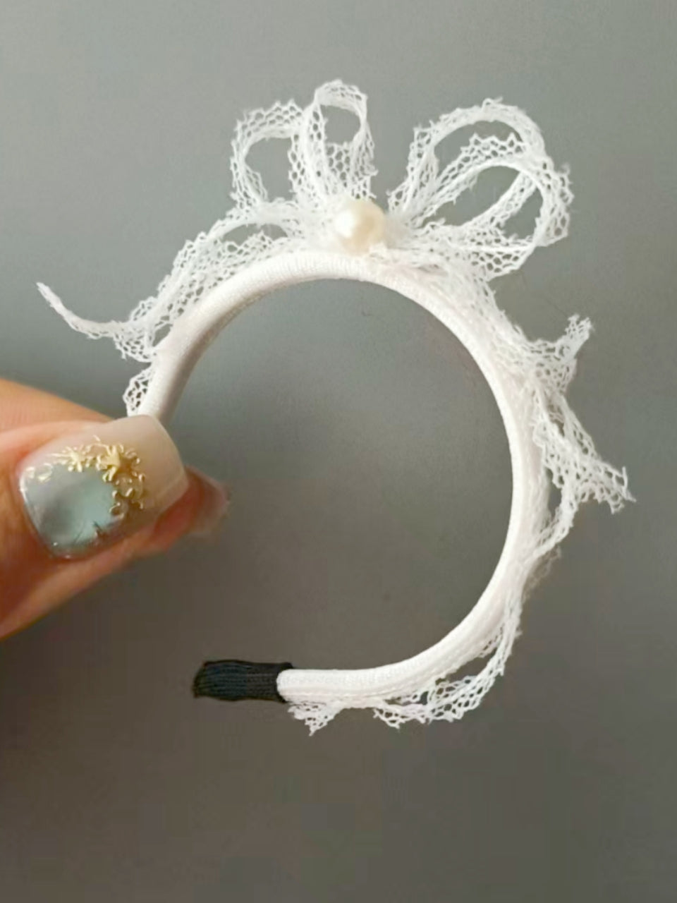 Lace Bow 1/6 BJD Headband Detail | ToastDoll