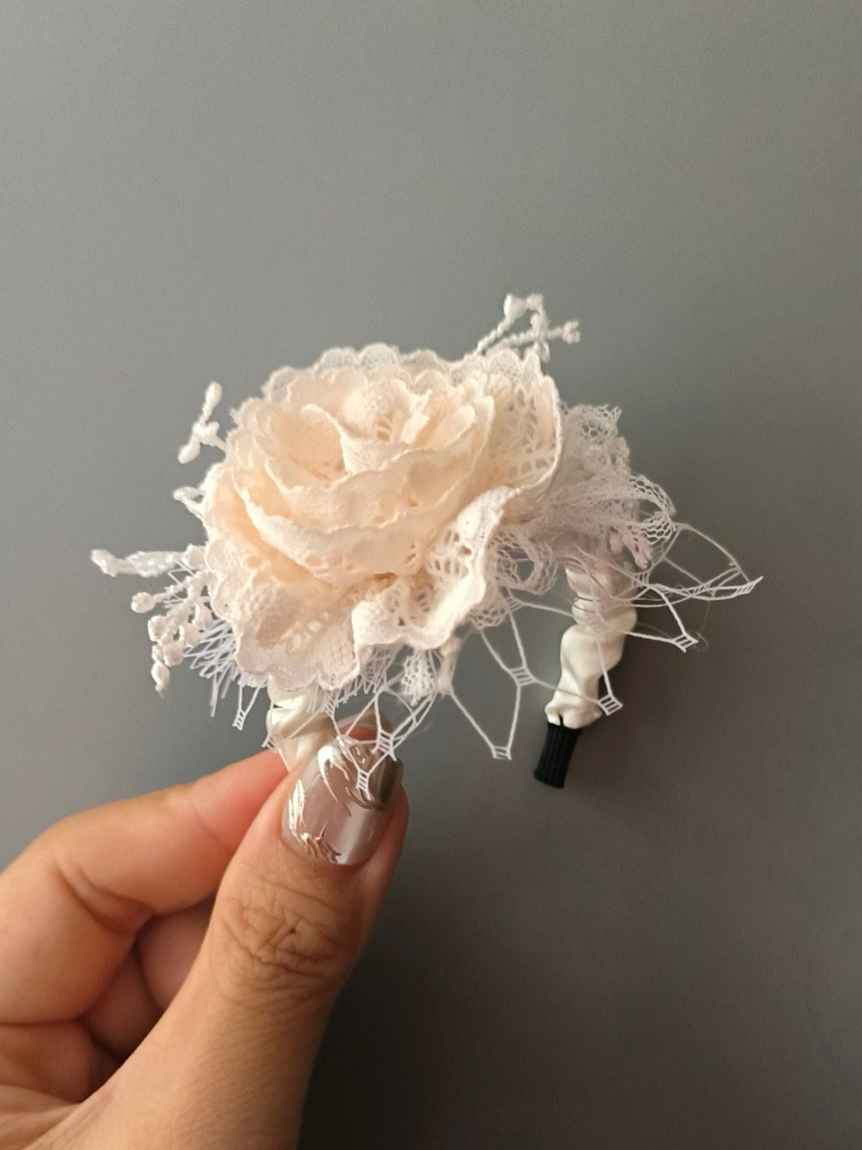 Veil Fascinator Blythe BJD Headband - Handmade Doll Headpiece - ToastDoll