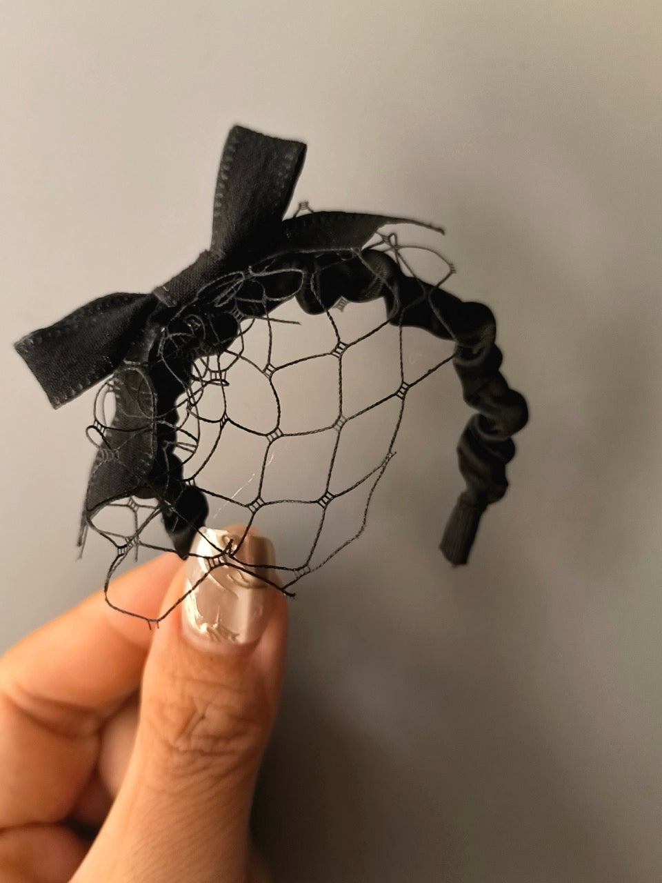 Black Bow 1/6 BJD Headband - Handmade Doll Headpiece - ToastDoll