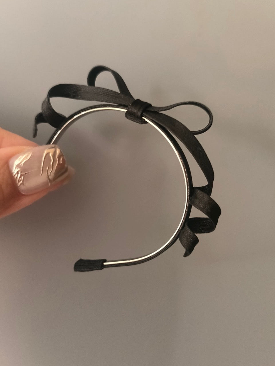 Black Bow 1/6 BJD Headband - Handmade Doll Headpiece - ToastDoll