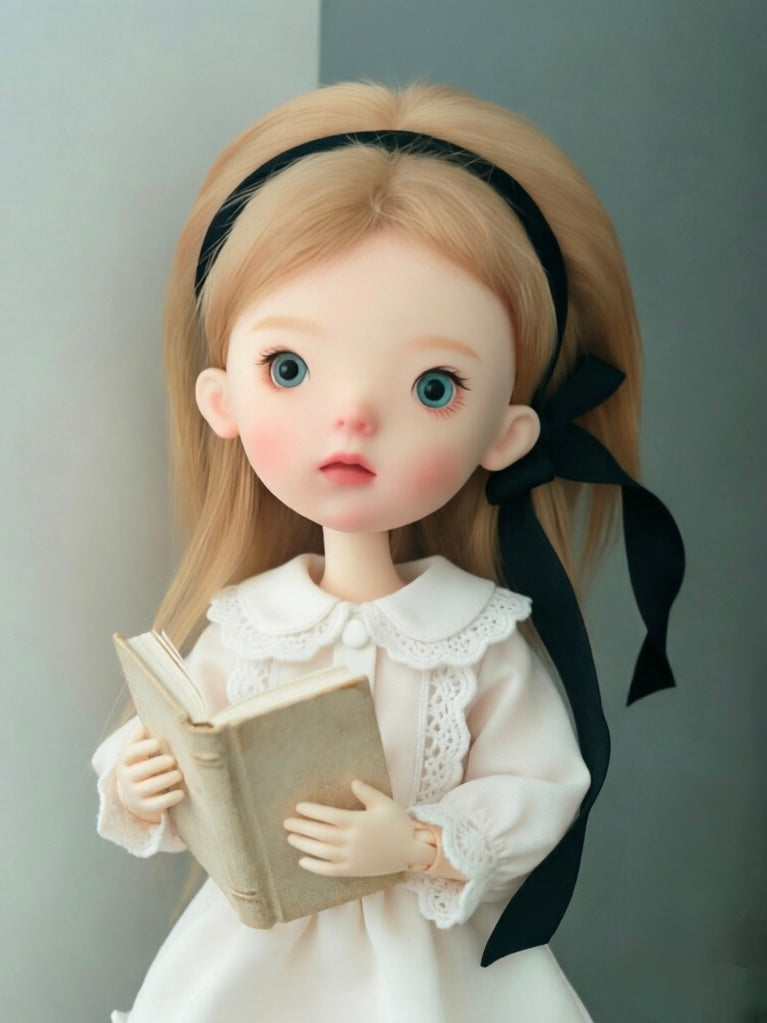 Black Bow 1/6 BJD Headband - Handmade Doll Headpiece - ToastDoll